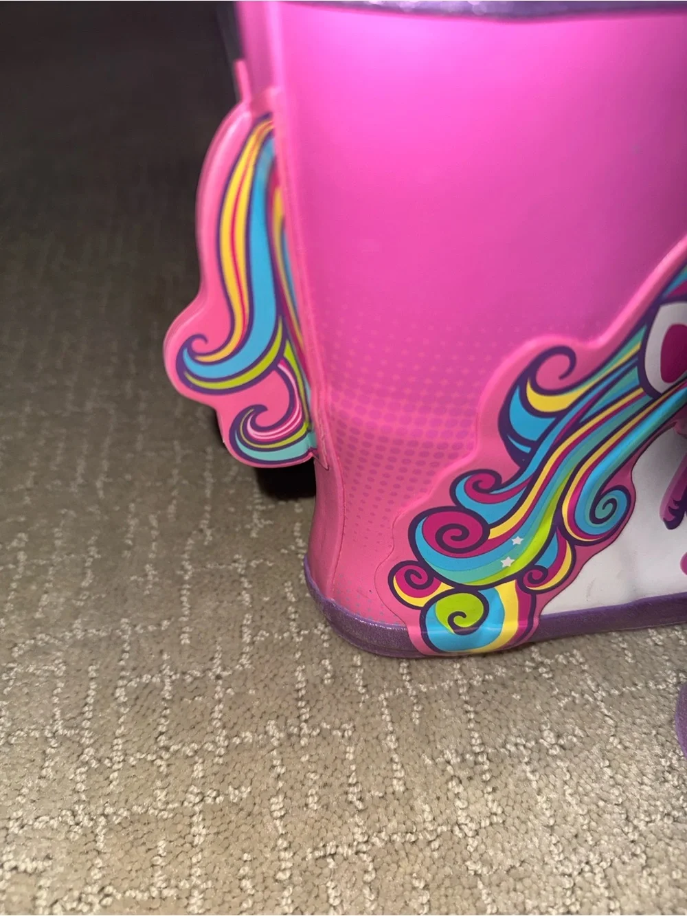 Kids Pink Unicorn Rain & Snow Boots with Easy Pull Handles
